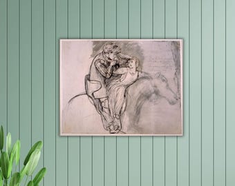 Dante Gabriel Rossetti La Belle Dame Sans Merci 1855 toile Rossetti affiche peinture cadeau maison décoration murale impression bureau art mural toile moderne