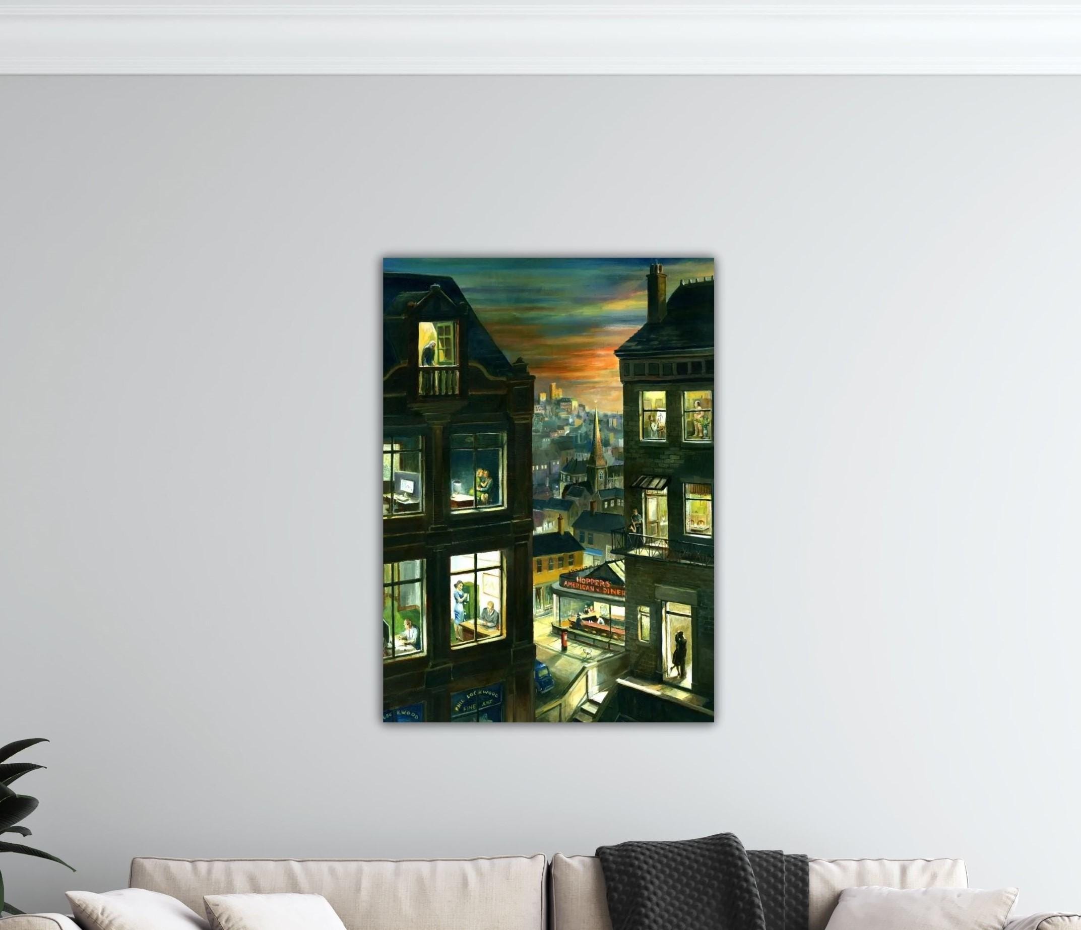 Edward Hopper Office at Night Canvas Hopper Wall Art Realism Art