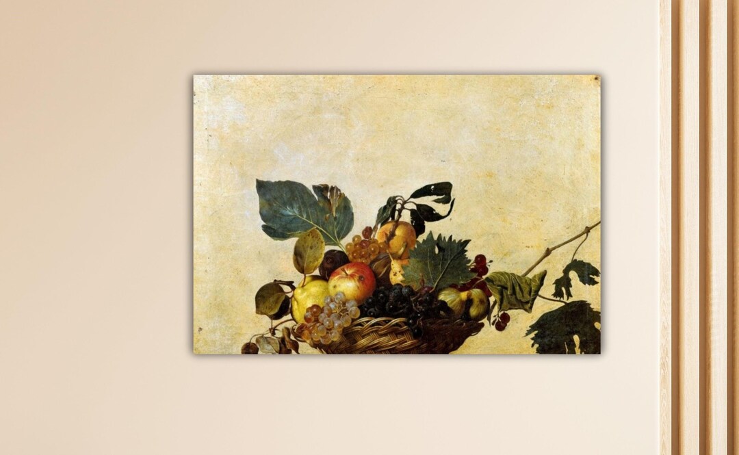 Michelangelo Caravaggio - Basket of Fruit Canvas Caravaggio Painting ...