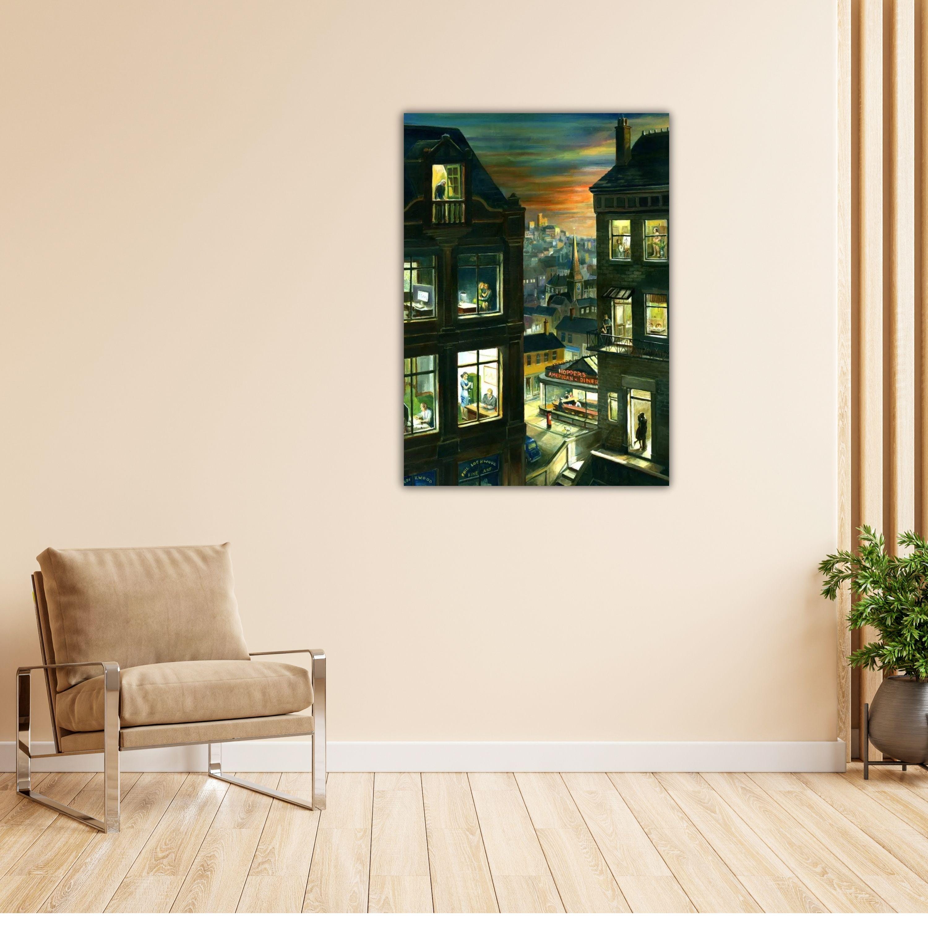 Edward Hopper Office at Night Canvas Hopper Wall Art Realism Art