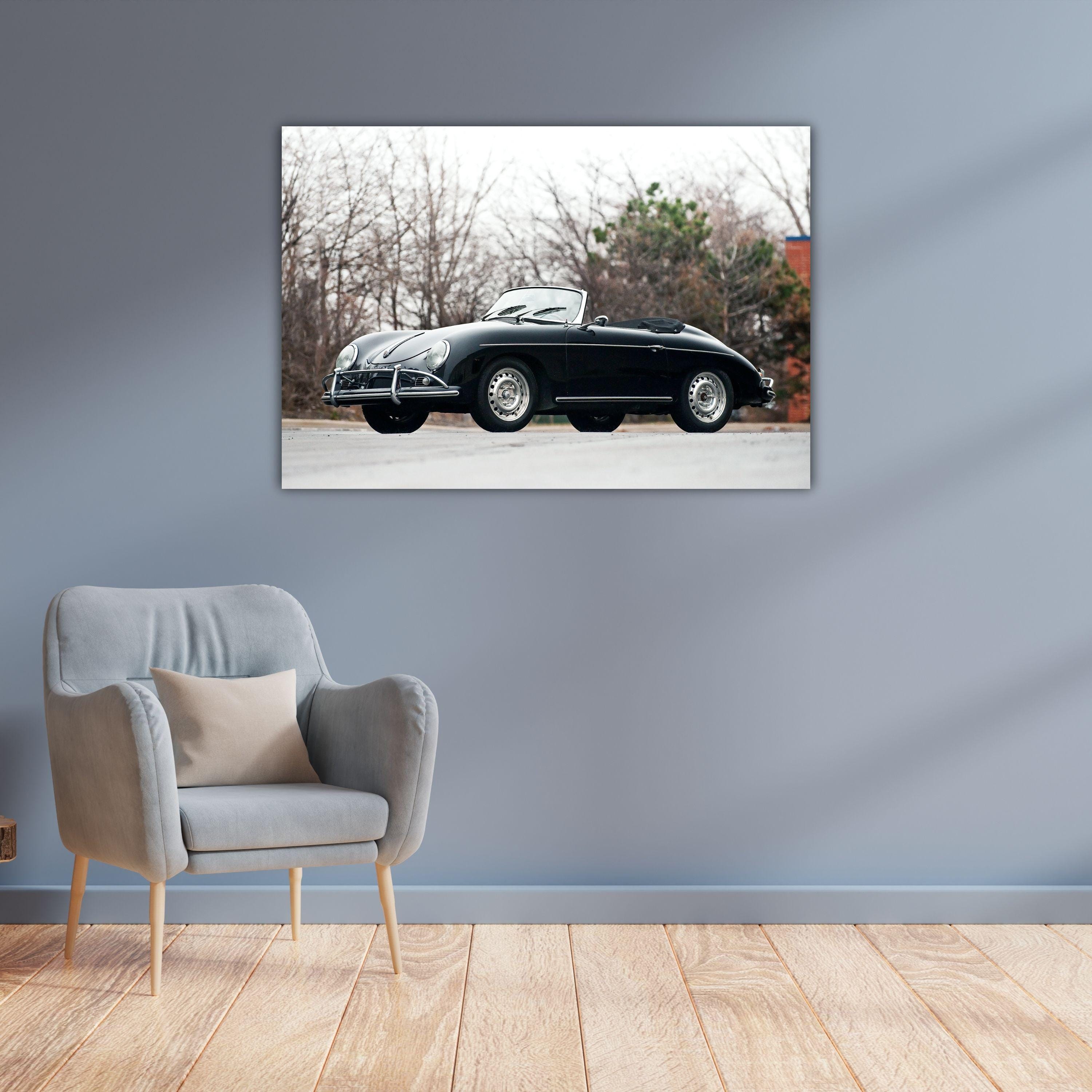 Porsche Black 911 Carrera Vintage Car Wall Art Porsche 911 Canvas