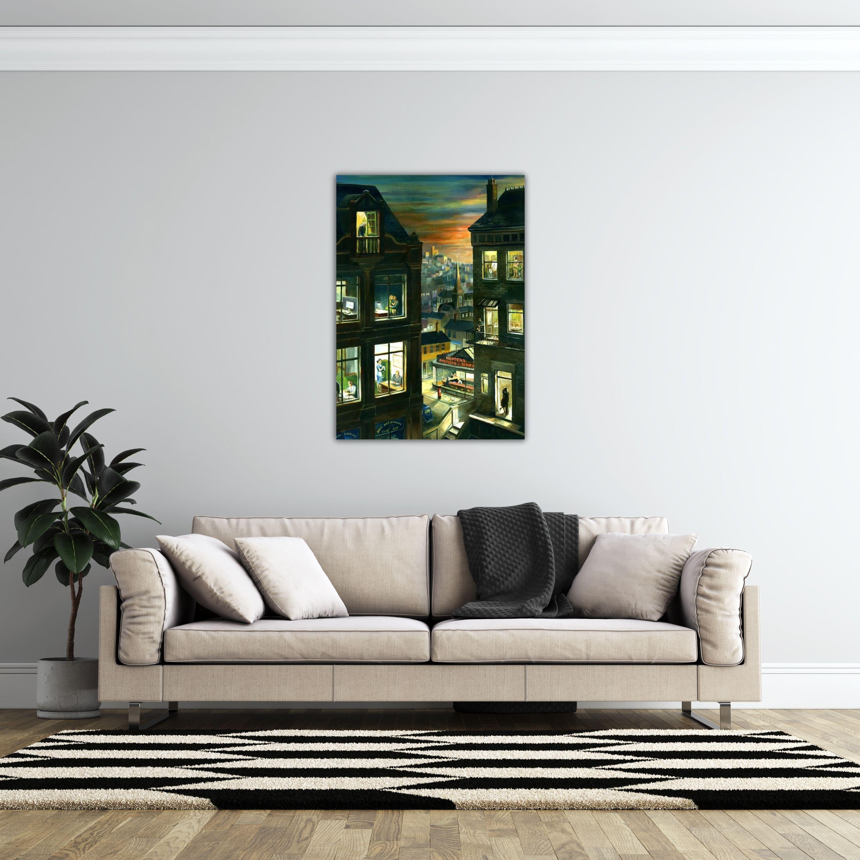 エドワード・ホッパー 美品 アートポスター(office at night) Office