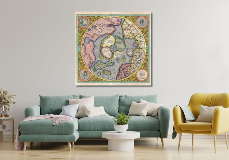 world map canvas wall art, obsolete world map canvas print a | Inspire