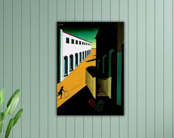 Giorgio De-Chirico Mystery and Melancholy of a Street Canvas Wall Art Chirico Paint Home Wall Decor Modern Print Giorgio De-Chirico Poster