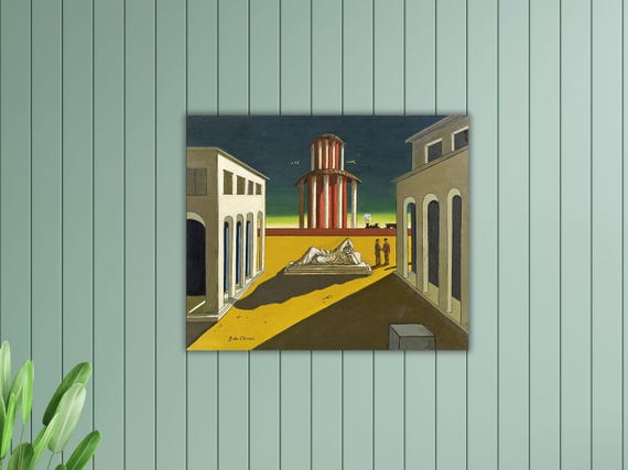 Giorgio De-chirico Piazza D'italia Canvas Chirico Wall Art Giorgio