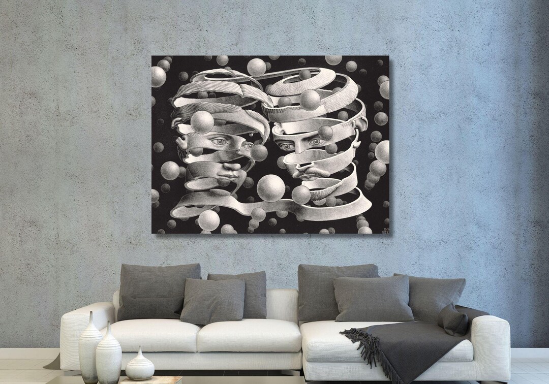 Beroemde M.C. Escher Poster<Hand Met Bol>Wall Art M.C. Escher Prints M.C. Escher Canvas Schilderij Voor Thuis Wall Decor Foto 50x70cm Geen Frame