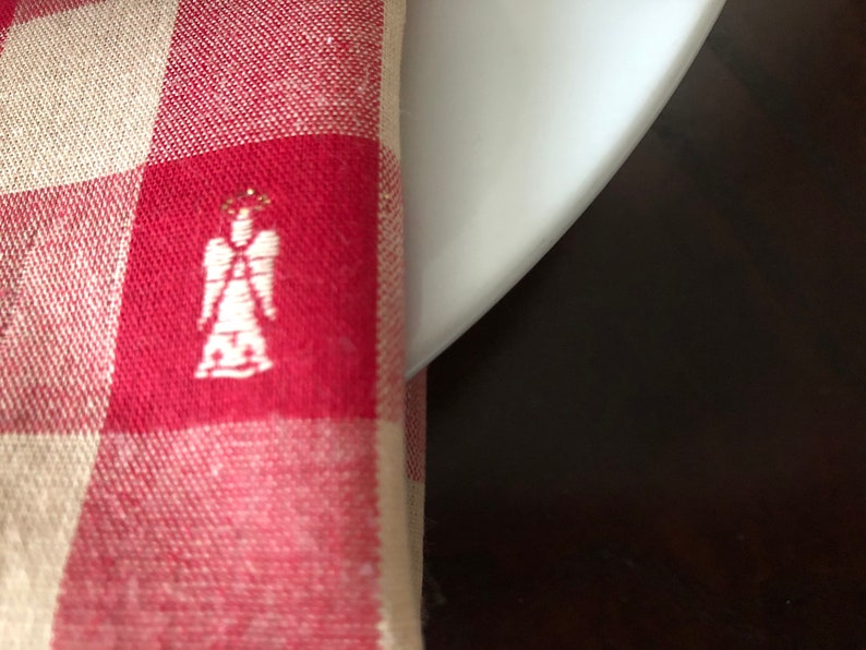 CHRISTMAS Placemats Oval Table Linen Set of 4 Placemats Etsy