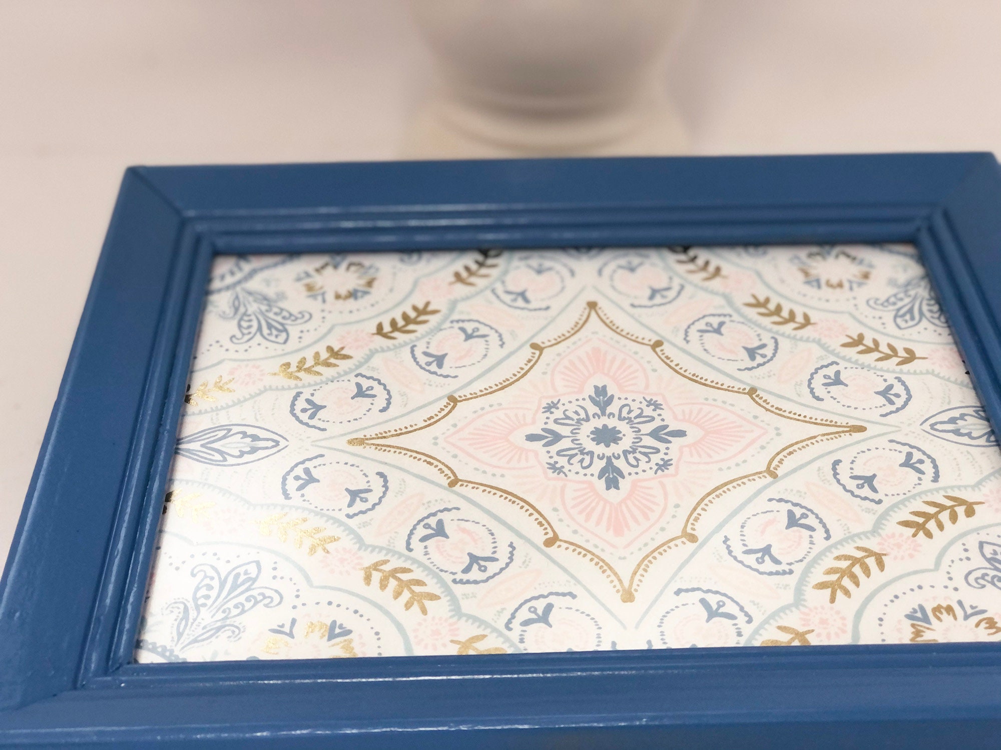 Bandeja de madera decorativa para la mesa de centro / azul | Etsy