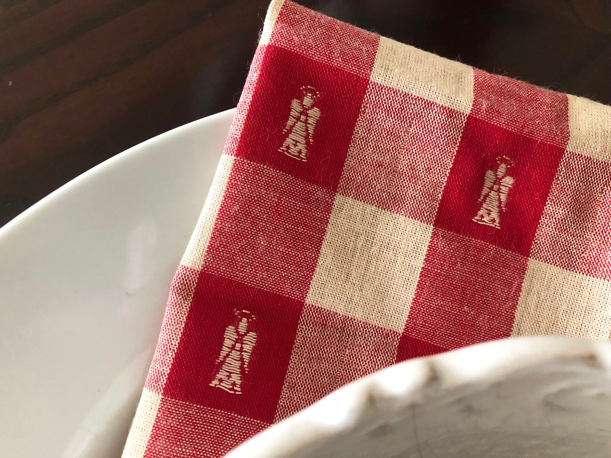 CHRISTMAS Placemats Oval Table Linen Set of 4 Placemats Etsy UK