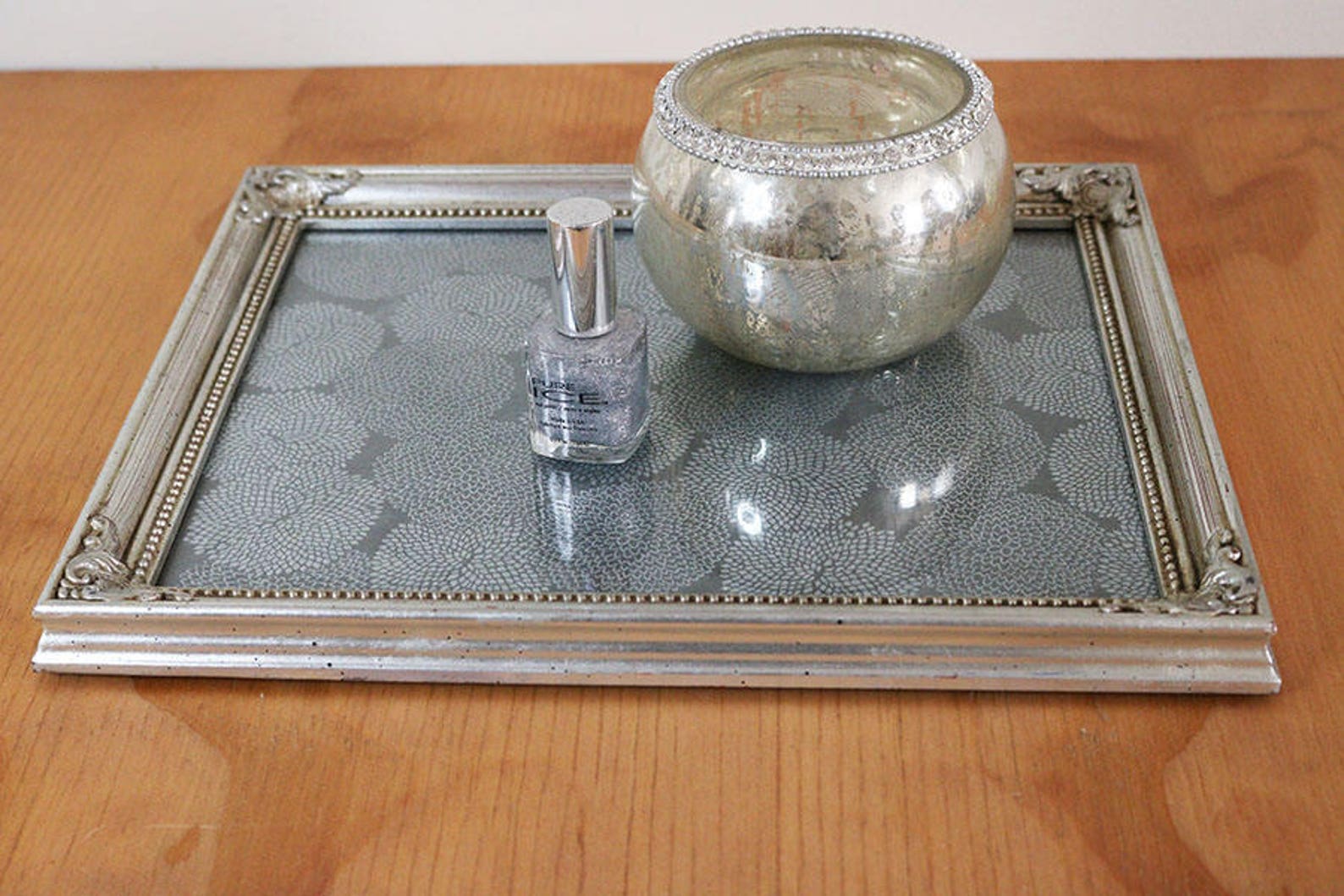 VANITY TRAY WOODEN Silver Vanity Tray Housewarming Gift Etsy