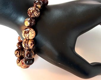 Acai bead stretchy bracelet - made to order