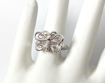 Sterling silver butterfly ring - made to order