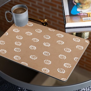 アンカラ ツイスト マッドクロス プレースマット、ボヘミアン アフリカ民族風テーブルマット、ダイニングルーム テーブルセッティング、トライバル ボヘミアン