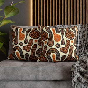 Tribal Art Pillowcase, Ethnic Print Cushion Cover, Afrocentric Home Decor, Authentic African Pillow