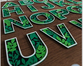 Botanical Beauty - 3D Printed Decorative Floral Alphabet Letters