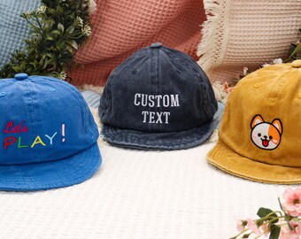 Bonnet enfant personnalisé avec initiales : casquette enfant avec