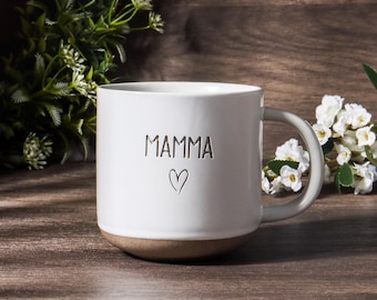 Personalized Ceramic Mug: Laser Engraved Design,Custom Pottery Coffee Mug for Mom/Dad/Husband, Mug Engraved Gift, Custom Gifts Ideas.