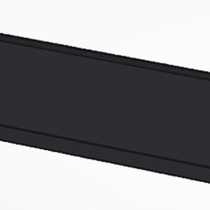 May include: A black rectangular tray with a raised edge.
