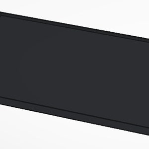 May include: A black rectangular tray with a raised edge.