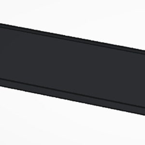 May include: A black rectangular tray with a slightly raised edge.