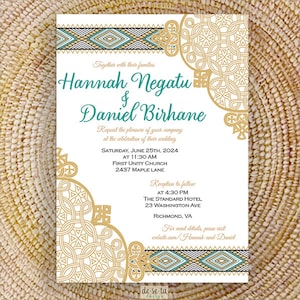 Mächtige Meskel Hochzeitseinladung, äthiopisch, eritreisch, Habesha, Amharisch, Tigrinya