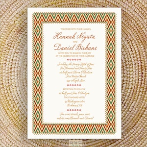 Für die Kultur Hochzeitseinladung, äthiopisch, eritreisch, Habesha, Amharisch, Tigrinya