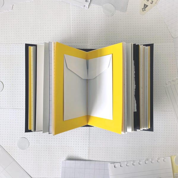 Mixed Paper Journal, Black and Yellow Colour Theme - Travel Journal - The Future Is Now