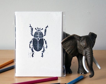 Dung Beetle Notebook - Elephant Dung Paper Notebook - Cheeky Gift