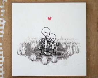 Together Forever - Illustrated Card - Blank Card - Anniversary Card - Alternative Valentines Card