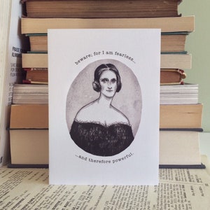 Mary Shelley - carte illustrée - carte d'art - carte gothique