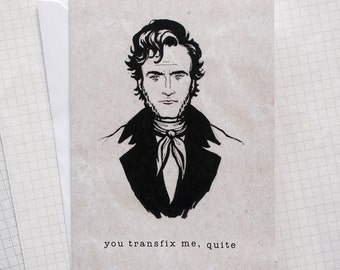 Mr Rochester - Illustrated Card - Jane Eyre Card - valentines card