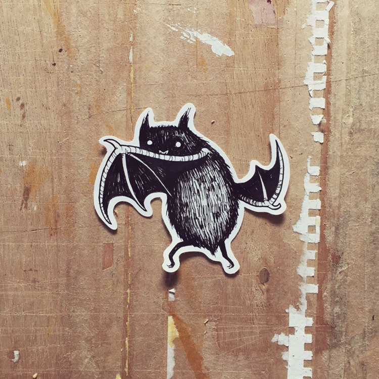 Bat Sticker II - Vinyl Sticker - Etsy
