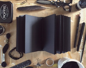 Dream Within A Dream - Black Paper Journal - Poe Notebook - Gift for Writers