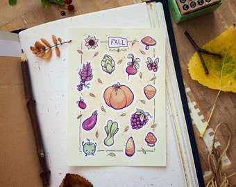 Stardew Valley Sticker Sheet - Autumn Fall Aesthetic - Planner Stickers
