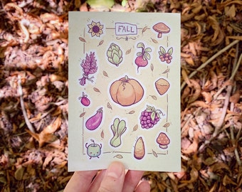 Stardew Valley Sticker Sheet - Autumn Fall Aesthetic - Planner Stickers