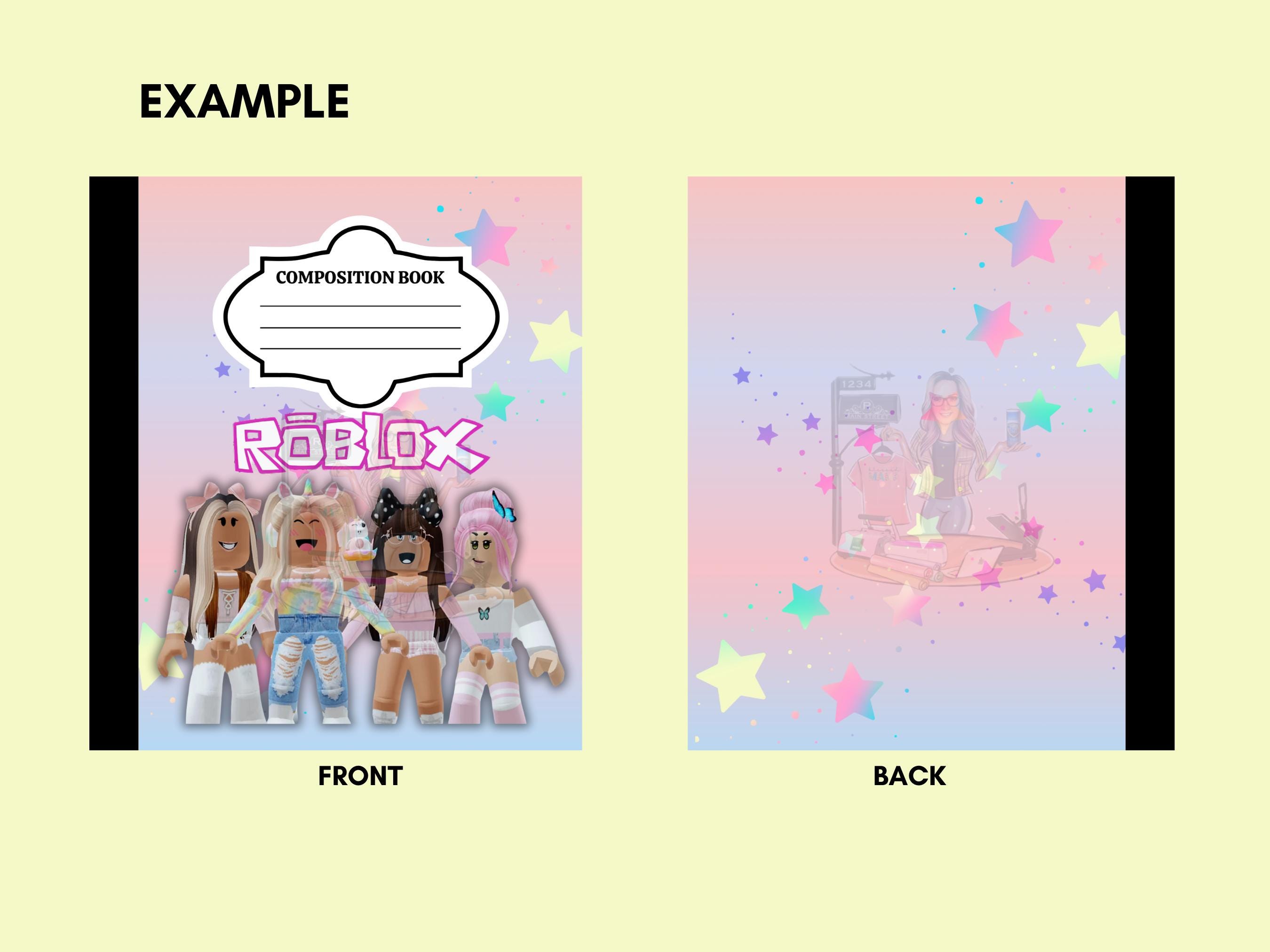 Printable Composition Notebook Cover, Roblox Boy/girl Notebook Cover ...