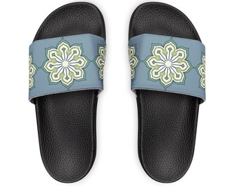 Morrocan Tiles Women's PU Slide Sandals