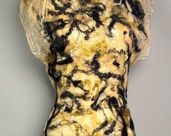 Deconstructed Beige Silk Wool Sheer Gauze Dress SMALL MEDIUM Avant Garde Futuristic Punk Goth Draped Bodycon Grunge