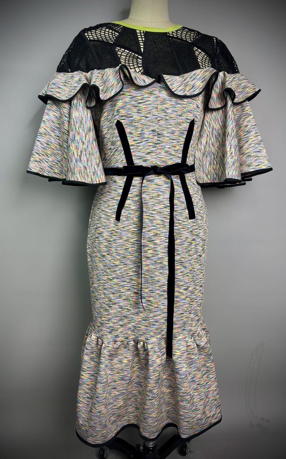 Neoprene Laser Cut Bow Dress