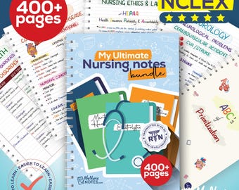 Ultimate Nursing Success Bundle: 400+ Page Handwritten Notes by an RN -  Designed to Help You Ace Nursing School - (Hard Copy)