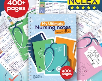 Ultimate Nursing Success Bundle: 400+ Page Handwritten Notes by an RN -  Designed to Help You Ace Nursing School - Concise & Comprehensive!