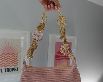 Ibiza Shores Shell Shoulder Bag - Pink