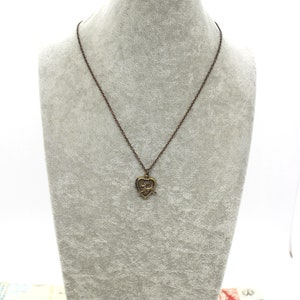 deer heart locket necklace. brass ox image 6