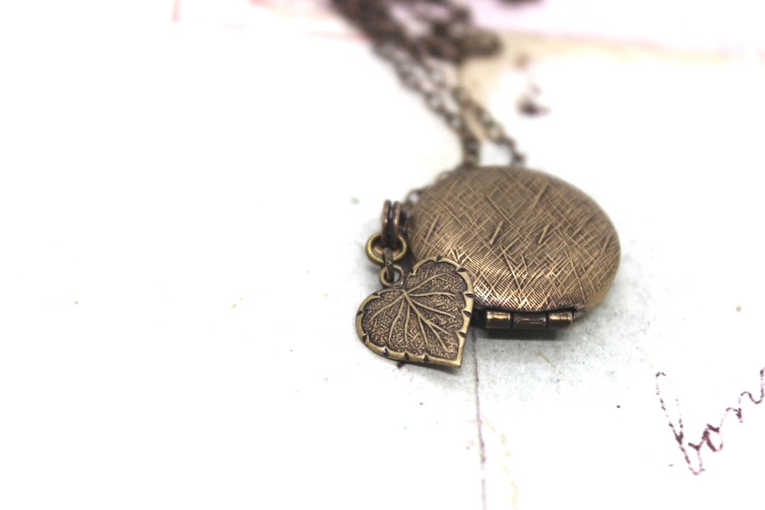 Leaf Locket Necklace. Brass Ox Jewelry - Etsy