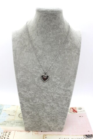 Collana Pipistrello Halloween In Argento Sterling 925 Con Zircone Rosso Cuore - Shusukue
