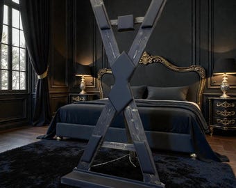 X Frame Cross Support Stand - Adjustable Padded Wood Frame