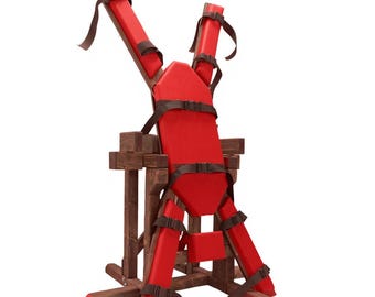 Invertible Standing Cross-Style Frame with Rigid Base - Adjustable Wooden Structure