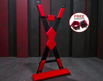 Freestanding St Andrew’s Cross -Adjustable Positioning Frame with Cushions