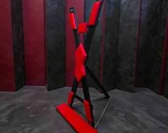 Wooden X Positioning Stand with Padded Panels and Stable Base - Freestanding Studio Frame