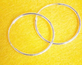 23 mm Hinged Hoop Earrings - 925 Sterling Silver Earrings - CUSTOMIZE